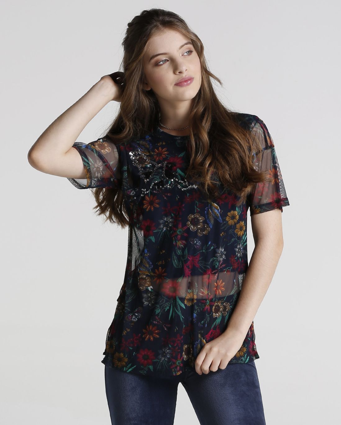 Blusa floral transparencia 12110957 foto1 frontal